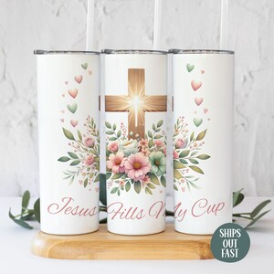 Christian Tumbler, Personalized Gift for Pastor, Custom Jesus Cup with Name, Christian Merch, Faith Gift for Mom, Religious Travel Mug