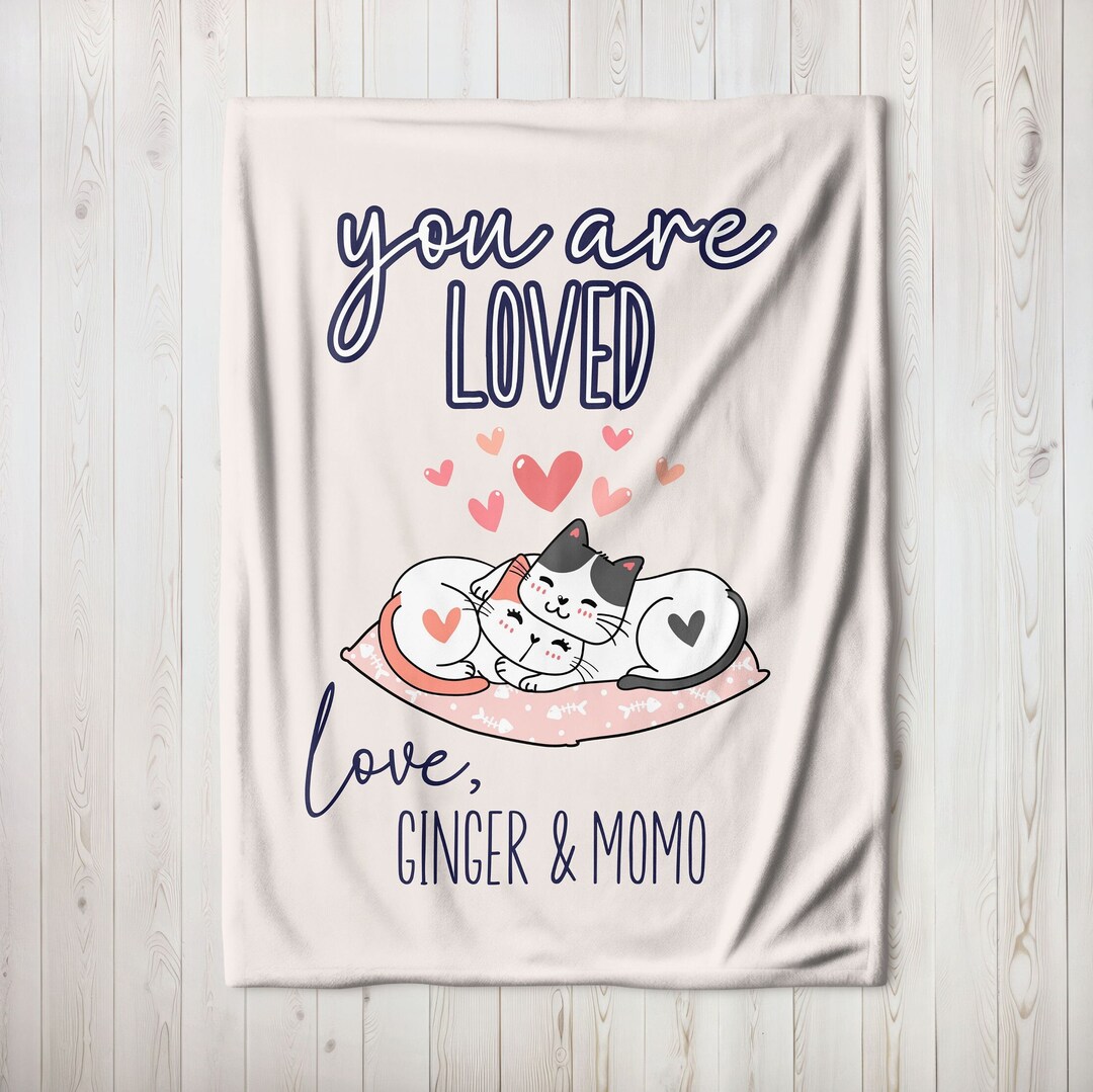 Personalized Cat Blanket, Cat Lover Gift, Blanket From Cats, Custom