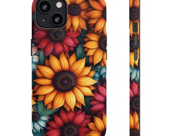 Sunflower Phone Case iPhone 16 Pro Max Case iPhone 16 Pro Case iPhone 15, 14, 13, Floral Phone Case Aesthetic Phone Case, Trendy Phone Cover