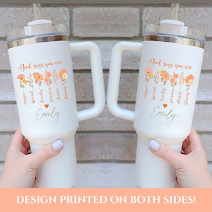 Christian Tumbler, Personalized Gift for Pastor, Custom Jesus Cup with Name, Christian Merch, Faith Gift for Mom, Religious Travel Mug