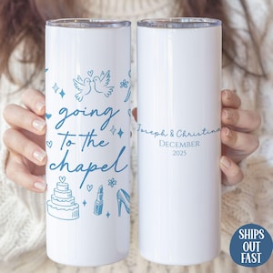 Custom Unique Gift for Bride, Mrs Engagement Gift, Engaged 20 OZ Tumbler, Bridal Shower Gift, Personalized Wedding Gift for Bride to Be