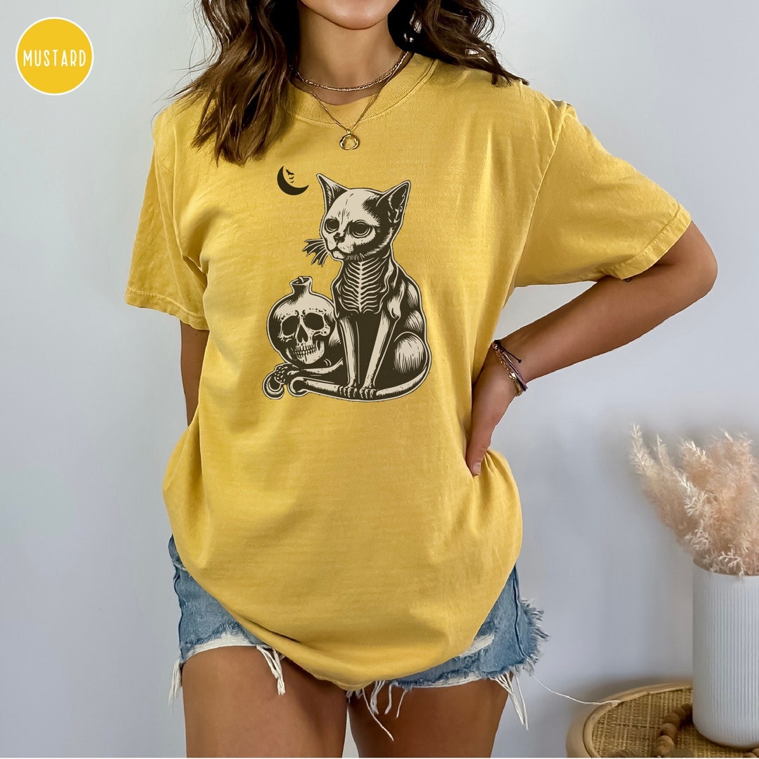 Halloween Cat Shirt Halloween Shirt Women Cat Lady Shirt Etsy