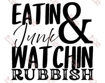 Eating Junk - Digital Graphic Print Sublimation - 4000x4000 PNG - Instant Download!
