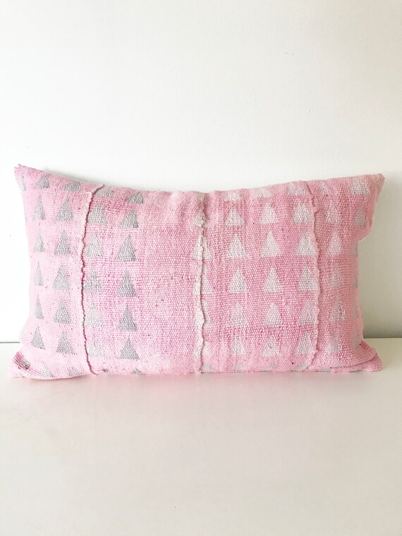 12 X 20 Gray Arrow Pink Lumbar Pillow Cover Etsy