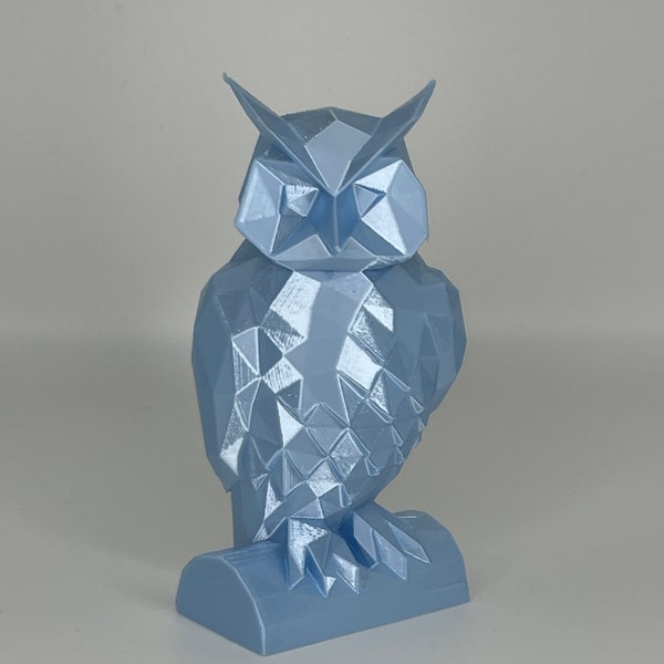 Geometric owl, owl figurine, housewarming gift, gift for her, bookshelf decor, baby shower, bird