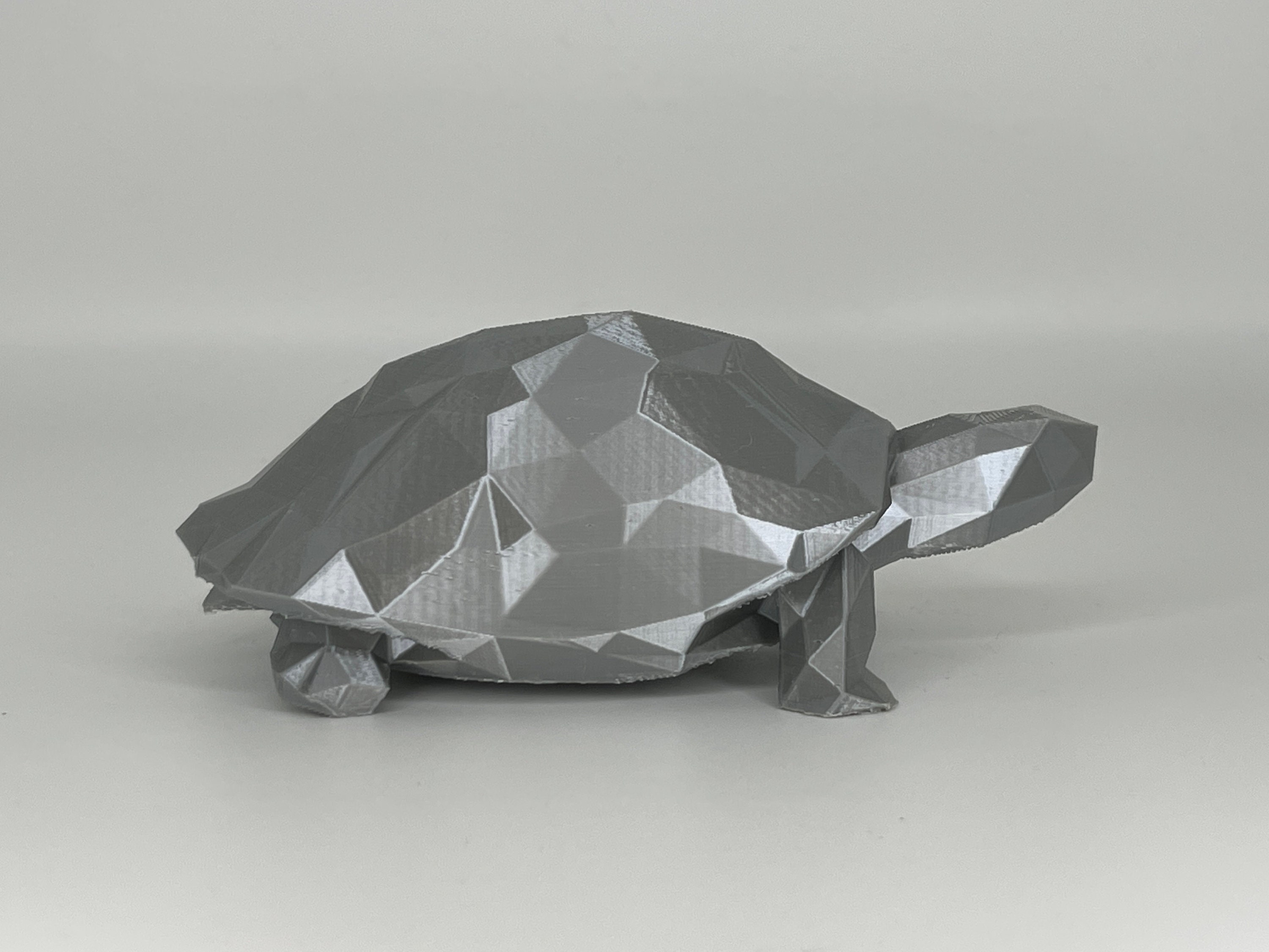 Geometric Turtle Figure | 3D Printed Animal Statue | Nursery Decor ...