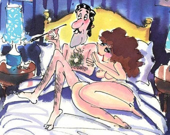 ORIGINAL PRELIMINARY Cartoon - Roy Raymonde - Playboy Magazine as part of the preliminary series 1972 - 2002