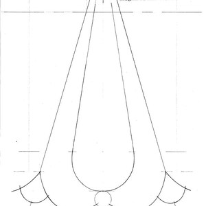 Peut inclure: Un dessin au trait noir et blanc d'un patron de vêtement. Le patron est intitulé "Pattern 7" et "Name:".