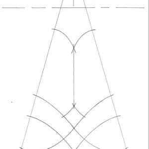Norman Birrell Glass Artist (1949-2012) - Hand Drawn Beginner or Intermediate Stained Glass Lead Light Pattern Art Nouveau Lamp Pattern 0