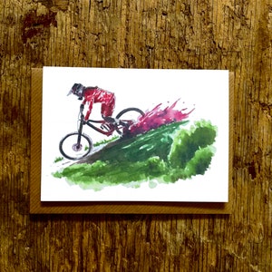 Cycling Card, Mountain Bike Card, Girls who Shred , Bike Illustration