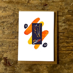 Skateboarding greeting card, skate card, skate art, skateboard,