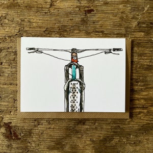 Carte de cyclisme, Carte de vélo de montagne, VTT semi-rigide, Illustration de vélo