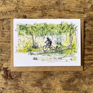 Cartão de ciclismo, cartão de mountain bike, North Edge, ilustração de bicicleta