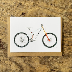 Cycling Card, Rachel Atherton, Trek Session, Mountain Bike Card,  Bike Illustration