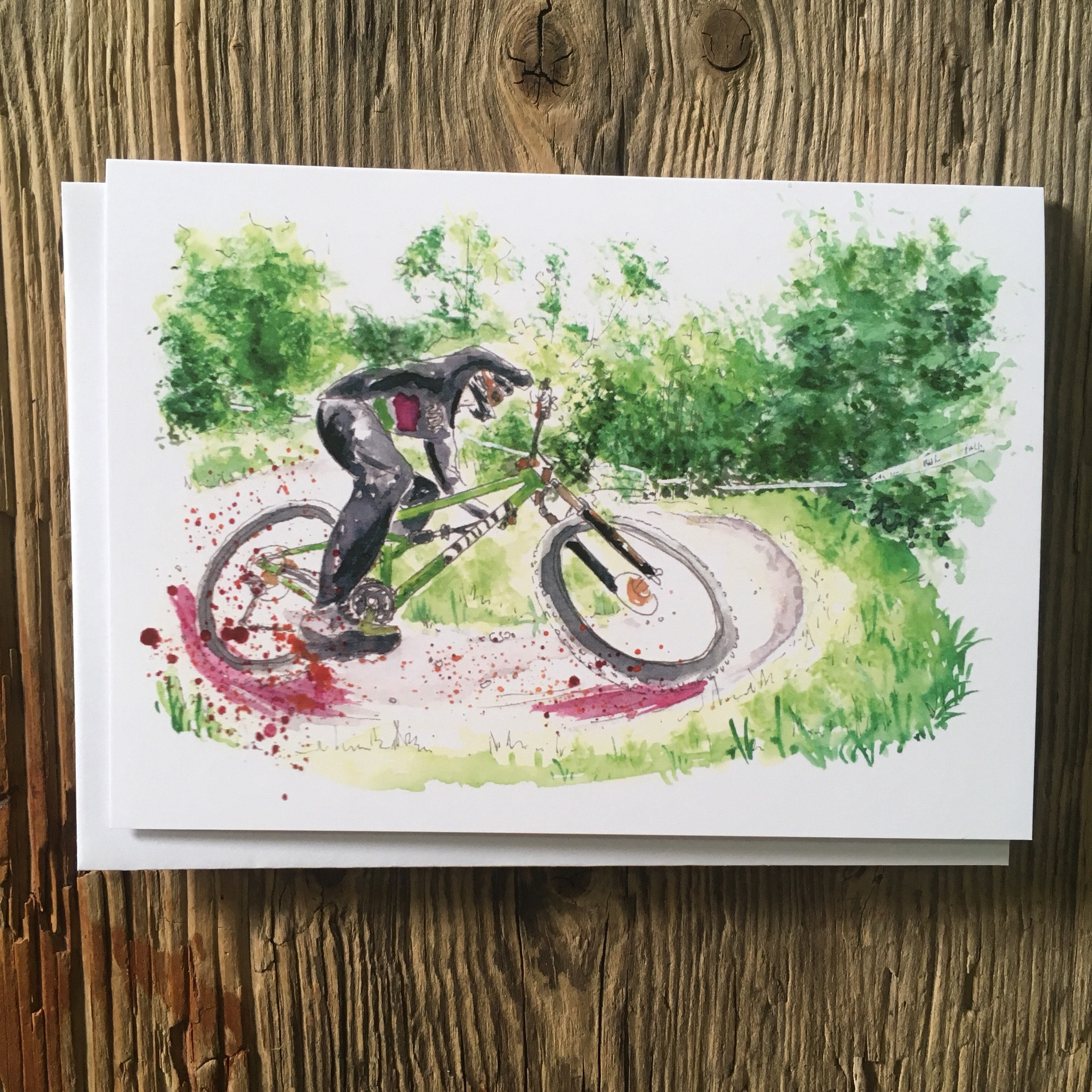Cycling Card Mountain Bike Card Shredding Berms 2 Bike Etsy UK
