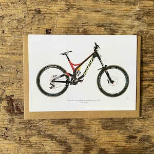Andare a cavallo è il mio hobby, la mia passione, la mia vita. Mountain Bike Card, Steve Smith.
