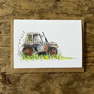 Tractorkaart, David Brown-tractor, tractorillustratie