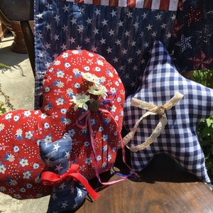 Patriotic pillow set Americana pillows primitive Americana pillows 4th of July pillow patriotic Star pillow Americana heart pillow Americana