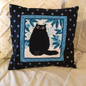 Halloween Cat pillow kitten pillow black cat kitten decor fall cat decor cat lover country farmhouse cat pillow autumn catdecor cat gift