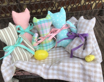 Easter kitten cat pillow cat lover easter basket filler cat bowl filler decor Easter cat easter kitten country farmhouse cat Spring kitten