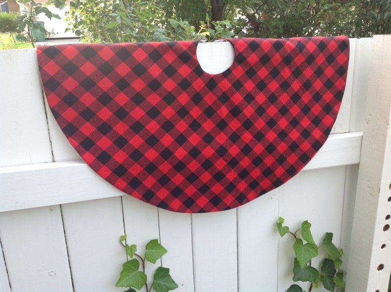 buffalo print tree skirt