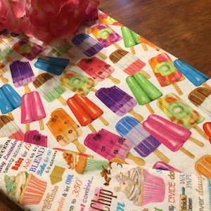 Birthday tablerunnerSummer table runner reversibleTeen birthday table runner fun table decor popsicle table runner hello summer spring decor