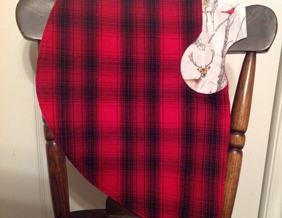 Home Decor Grey Plaid Christmas Tree Skirt Reversible Woodsy Plaid