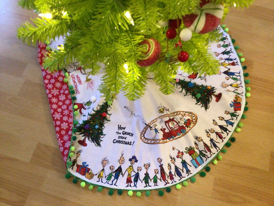 Grinch Christmas Tree Skirt 31 to 35 Dr.seuss Christmas Grinch Decor