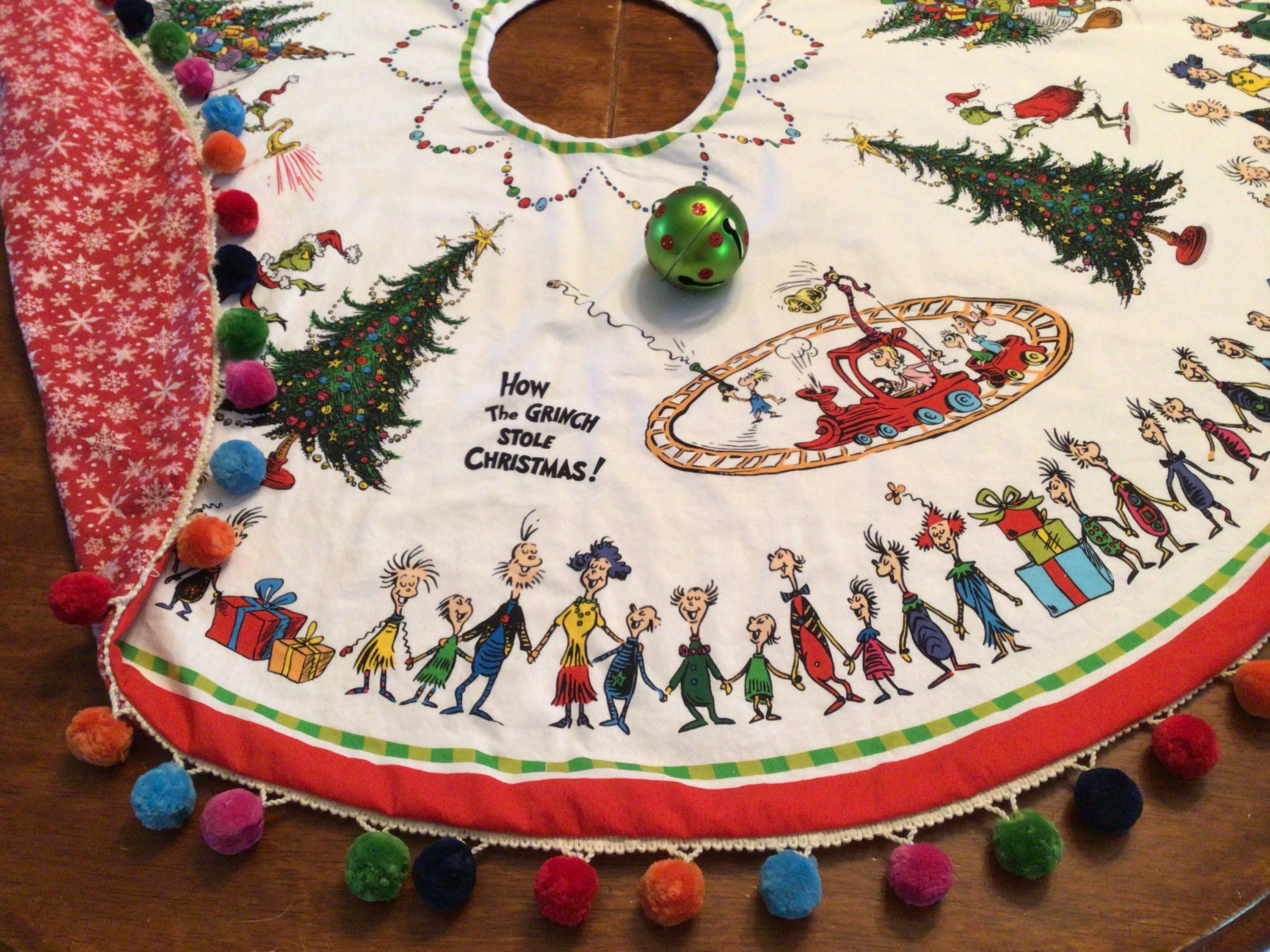 Grinch Christmas tree skirt Dr.Seuss Christmas Grinch decor Etsy