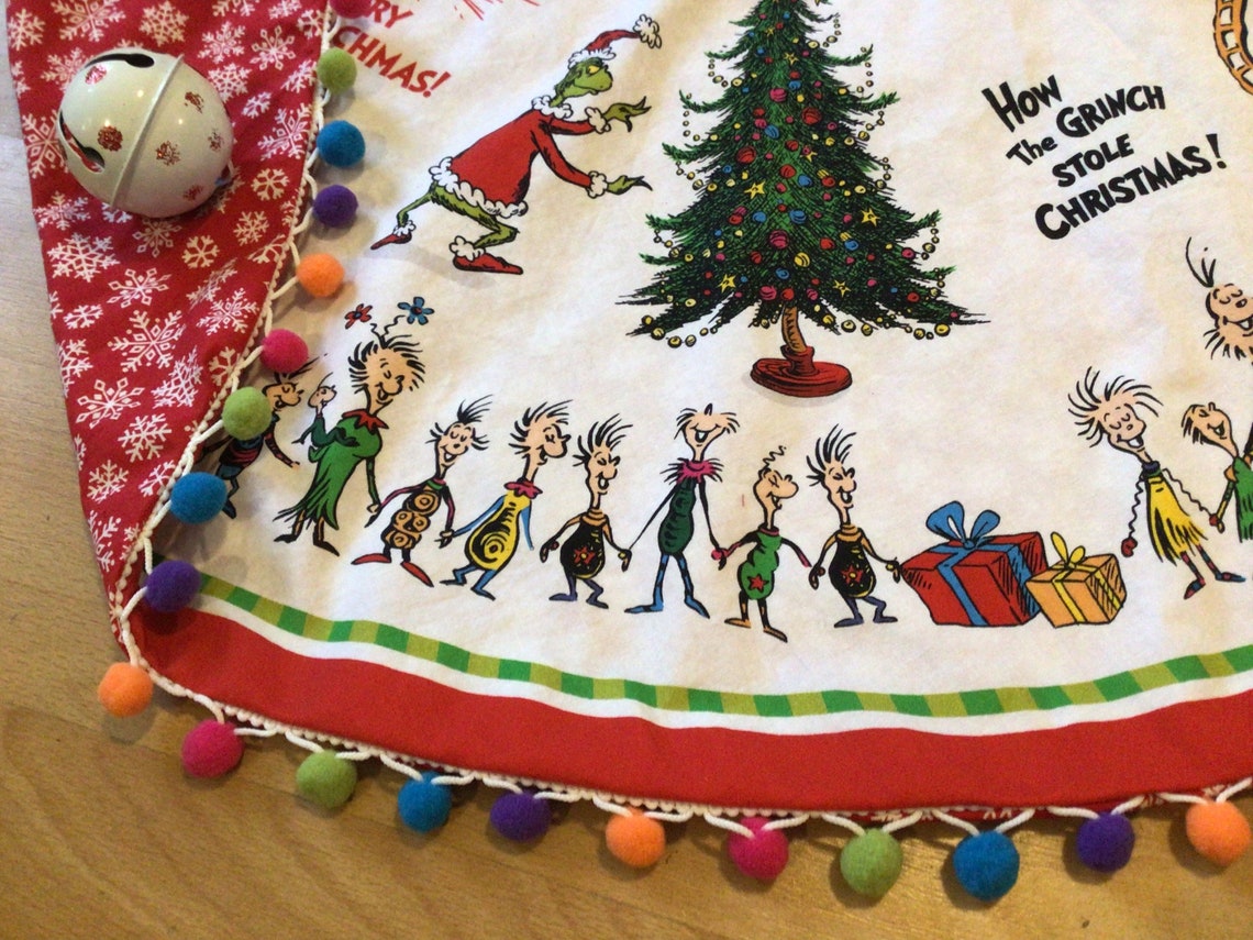 Grinch Christmas Tree Skirt Dr.seuss Christmas Grinch Decor Etsy