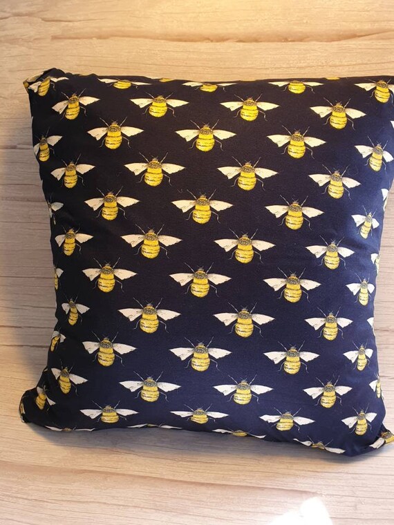 navy bee cushion
