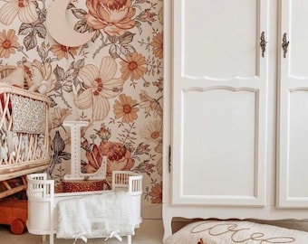 Fondo de pantalla DEKORNIK de verano australiano, vivero boho, decoración floral de la pared, papel pintado de la habitación de la niña