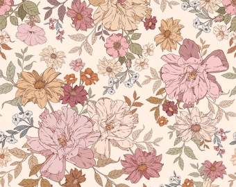 Rainbow Flowers Wallpaper, DEKORNIK boho floral wallpaper for baby girl