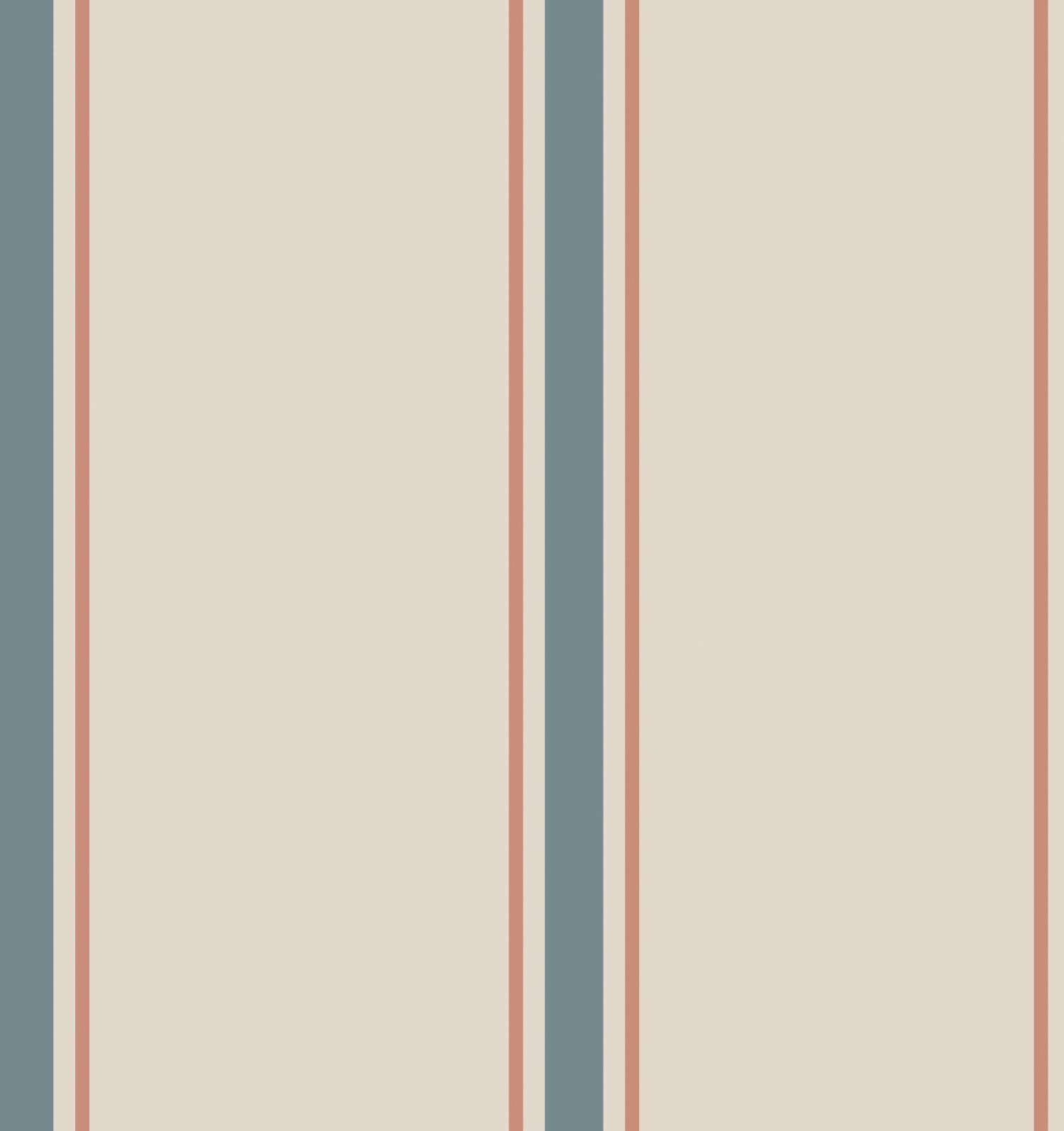 Beige Blue Classic Stripes, Minimalistic Wall Decor, DEKORNIK, Kids Room Wallpaper