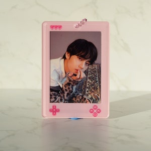 Porte-cartes photo acrylique Kpop | Porte-cartes photo Game Boy | Biais