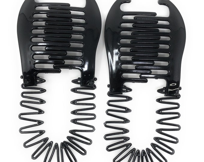 2 PCS Flexible Interlocking Banana Clip Clincher Interlocking Two Side Hair Combblack. Etsy