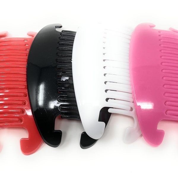 4 sets Interlocking Banana Combs Hair Clip French Side Comb Holder (color )