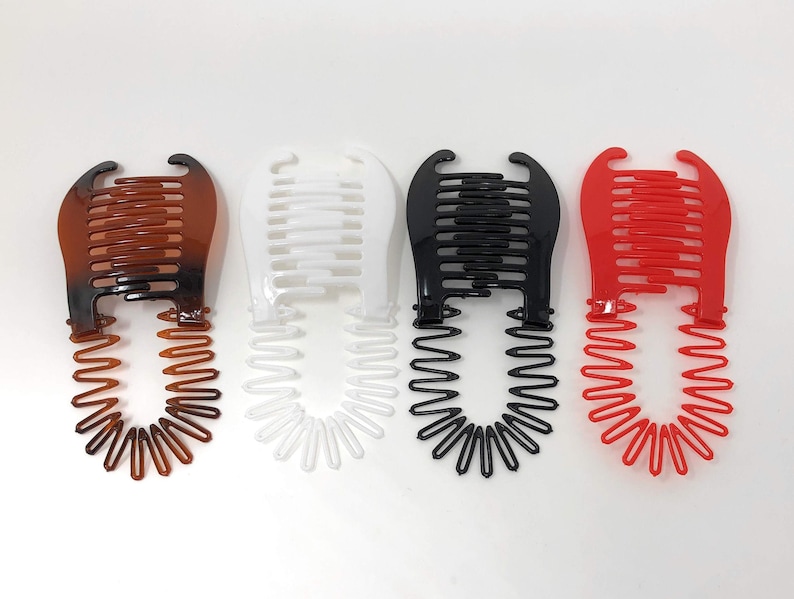 12 Pcs Combs Plastic Hair Clips Side The Color Clear Bizuteria I