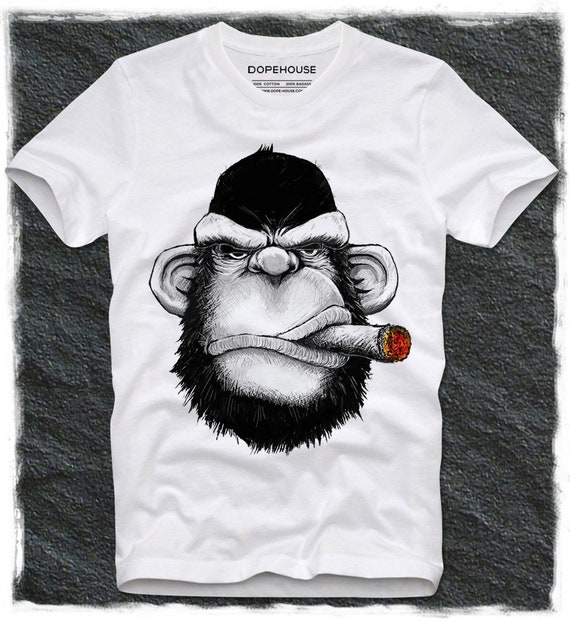 Smoking Monkey Short Sleeve Cycling Jersey Free Shipping