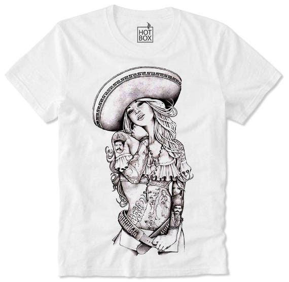 T Shirt HOTBOX Chicana Chica Gangsta Gangster Girl Sexy Hot Swag Dope Hipster Rap Hip Hop Mexicana