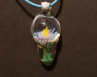 Blue Gold Flower 1075 - 2 Metallic Blend Novelty main image 1