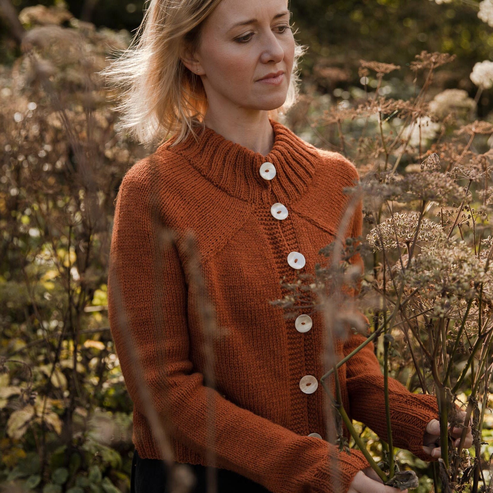 Carmellia Hand Knitted Wool Cardigan 