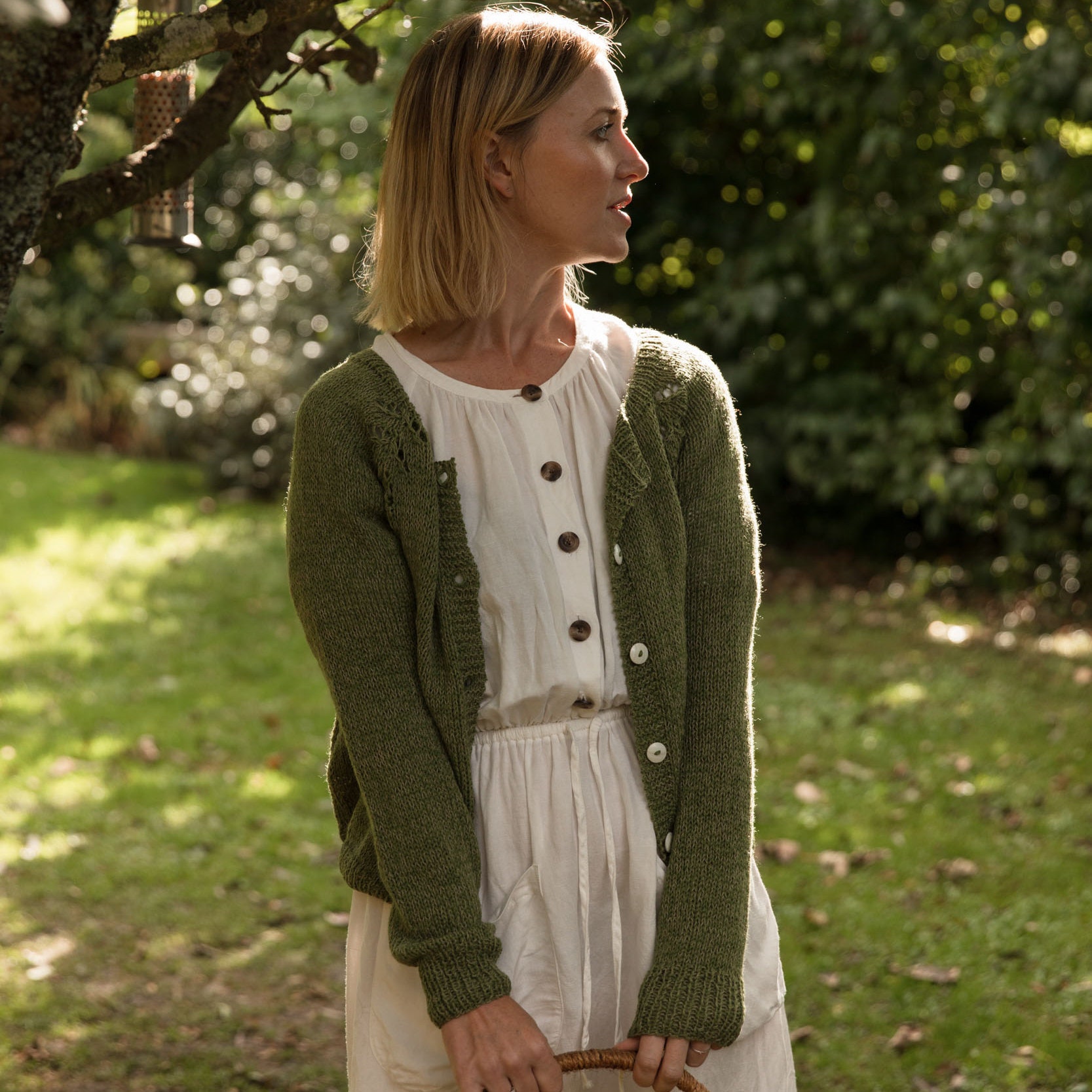 Olive top green cardigan