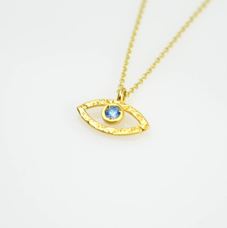 men's evil eye necklace gold