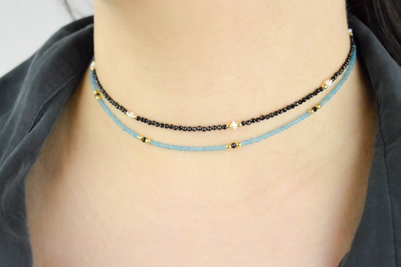 Choker Gemstone Necklace Apatite Spinel 
