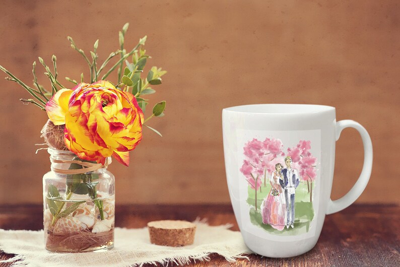 Custom Drawing from Photos Custom Watercolor Digital Art for Bridal Shower Download and Ready to Print Perfect for Personalized Gifts