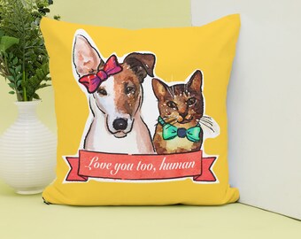Retrato de mascota personalizado, boceto de perro y gato (descarga digital)