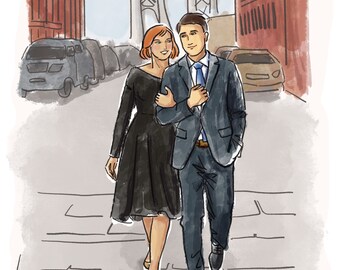 Digital Custom Couple Drawing. Personalized Couple Drawing for Gifts. Romantic Custom Couple Sketch. Custom Couple Illustration. Wall Decor
