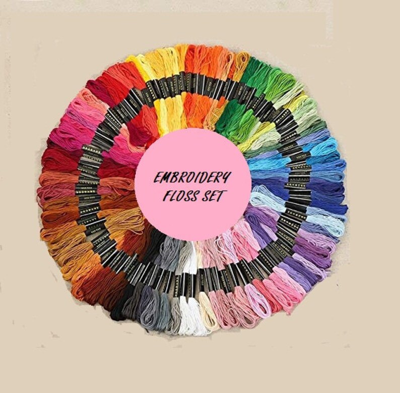 Embroidery Thread 25 Pieces Set of Cross Stitch Sewing Etsy