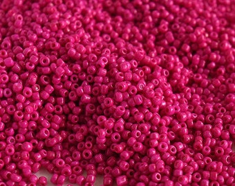 100 grammes de perles de rocaille rondes rocailles en vrac entretoise finition métallique perles de rocaille pour la fabrication de bijoux et de perles en rose opaque